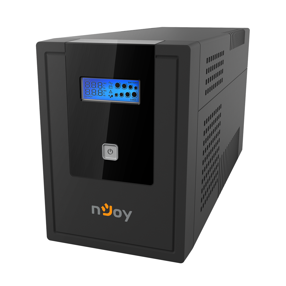 nJoy Echo 2000VA PRO Gruppo di Continuità On-Line Doppia Conversione UPS,  1600 Watt, Onda Sinusoidale Pura, Display LCD, 4 Uscite Schuko, RS232, HID  USB, EPO, SNMP, 4 Batterie, (HxWxD 225x151x390 mm) :: Dfrsystem