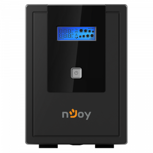 nJoy Aten Pro 2000VA Gruppo di Continuità 1800 Watt, Doppia Conversione  On-Line, Onda Sinusoidale Pura, Display LCD, USB, RS232, 3 Uscite Schuko